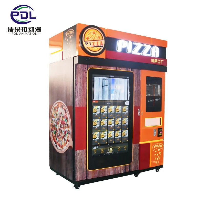 200 Capacity Unmanned Store Pizza Vending Machine Muti-Fuction Portable Electric Oven Heating Making Pizza Vending Machine