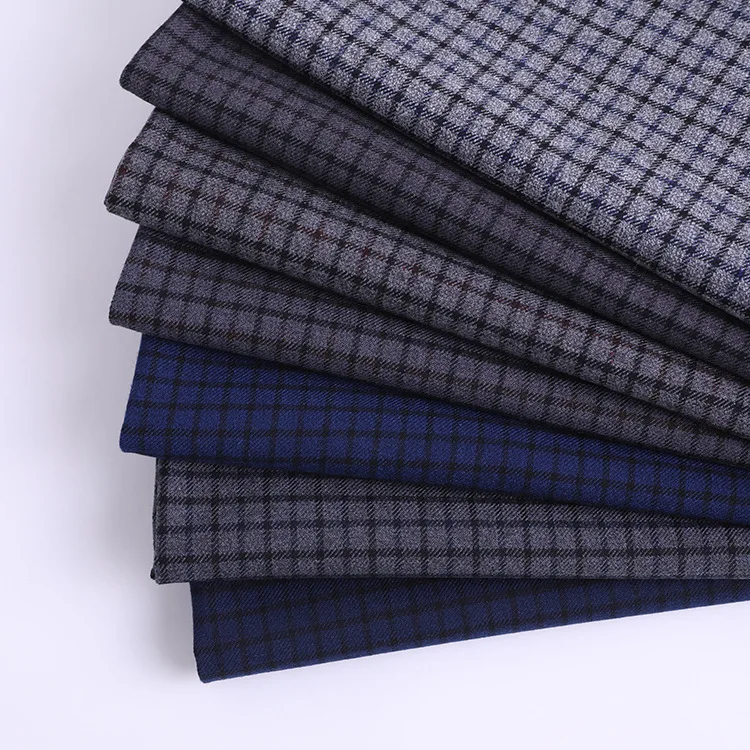 High Quality suit wear colour checked spandex italian cashmere suiting fabric plaid