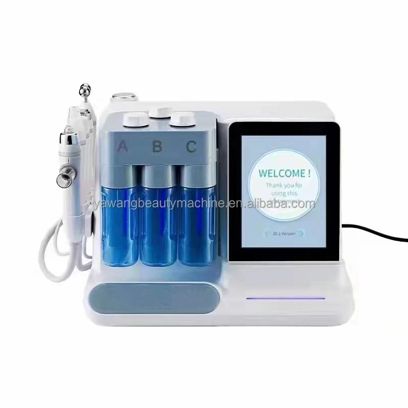 6 In 1 Portable Multi Function Hydro Oxygen Facial Beauty Machine for Deep Cleaning