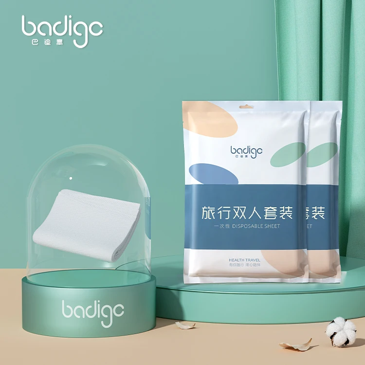 Factory custom bulk disposable bed sheets travel sheets for hotel use once alone waterproof clean disposable travel bedding