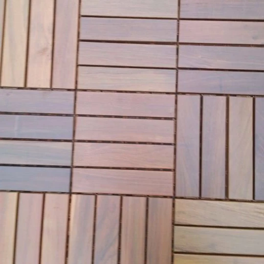 
300x300 mm IPE wood outdoor decking tiles for balcony garden terrance 