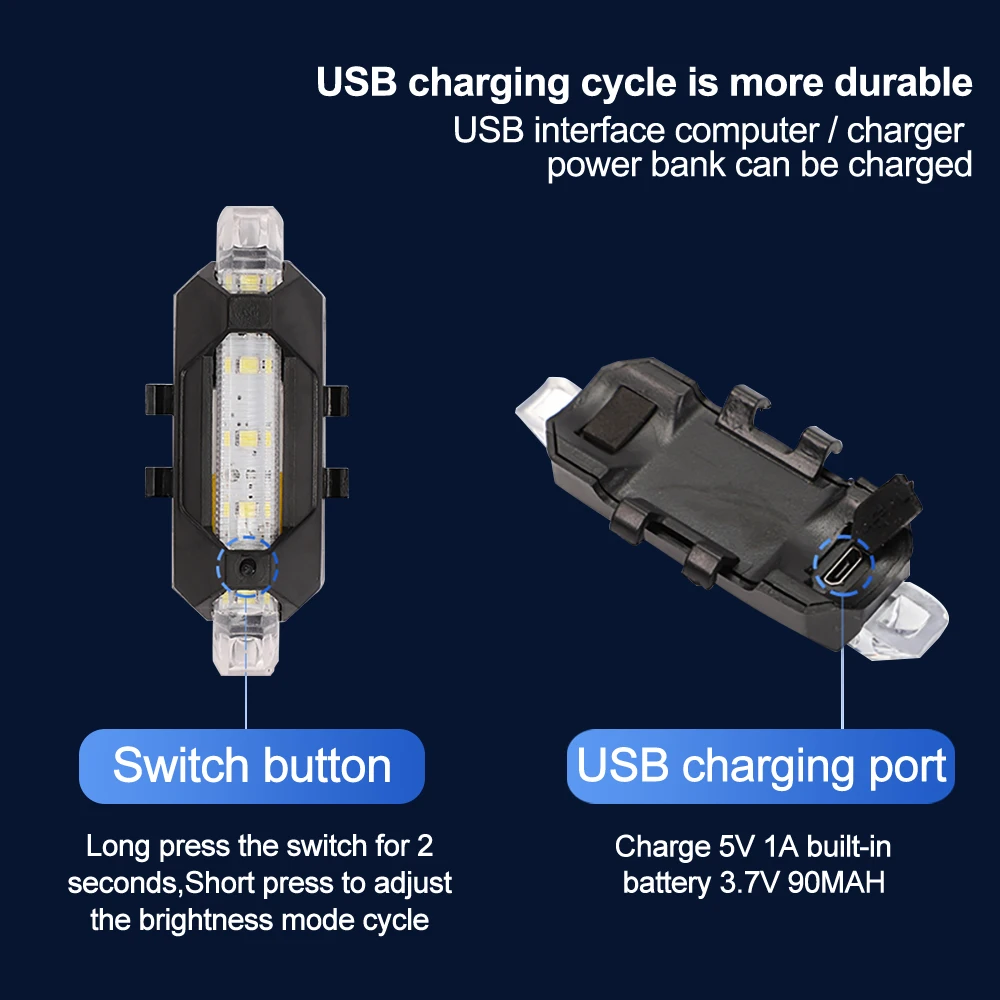 Hot sale Mini Wireless Strobe Light for Motorcycle Bicycle Scooter LED Flash Warning Lamp Drone Signal Indicator Tail Lights