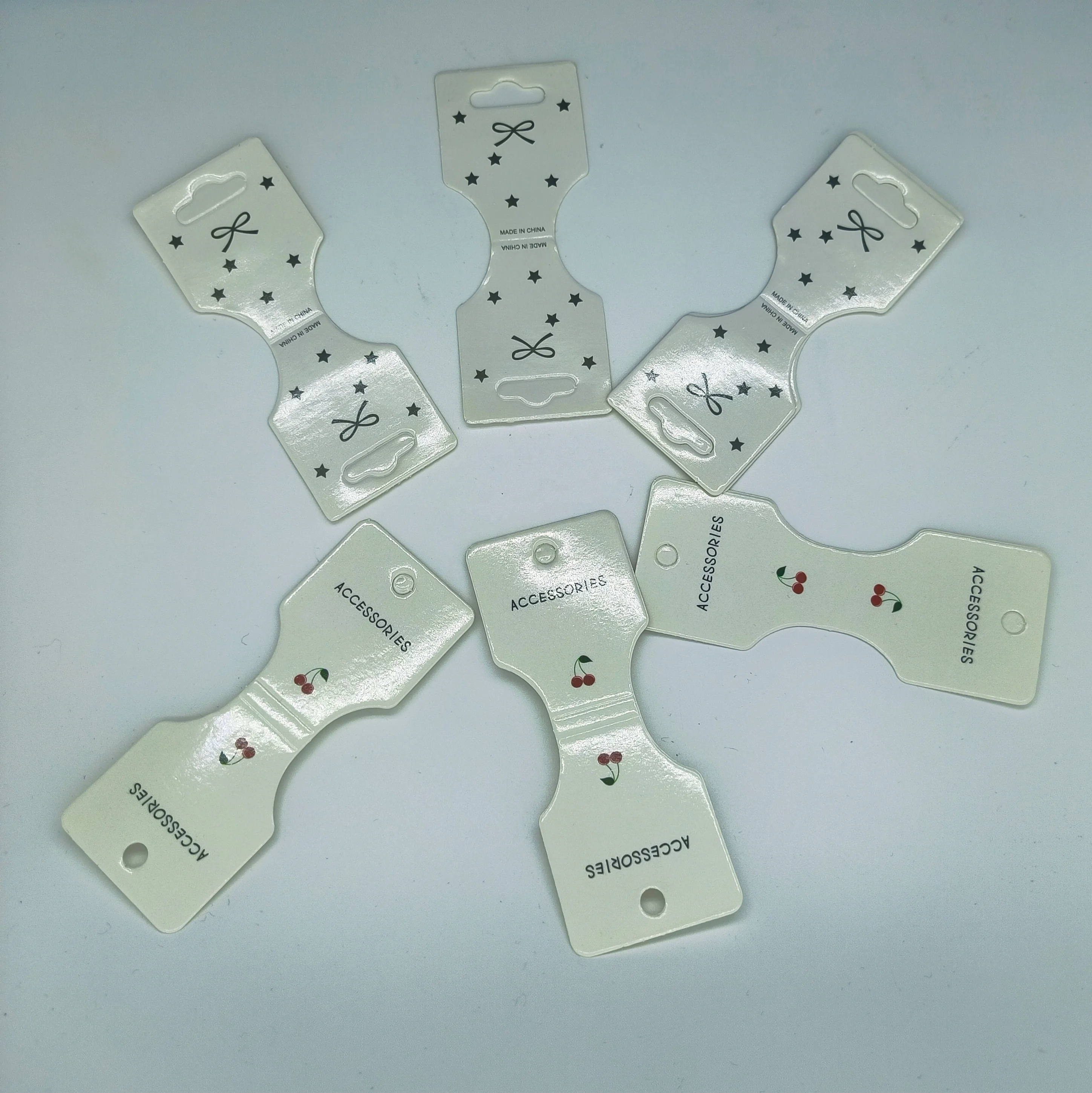 Cheap Custom LOGO Craft Paper Die Cut Fashion Necklace Earrings Jewelry Hanging Tags