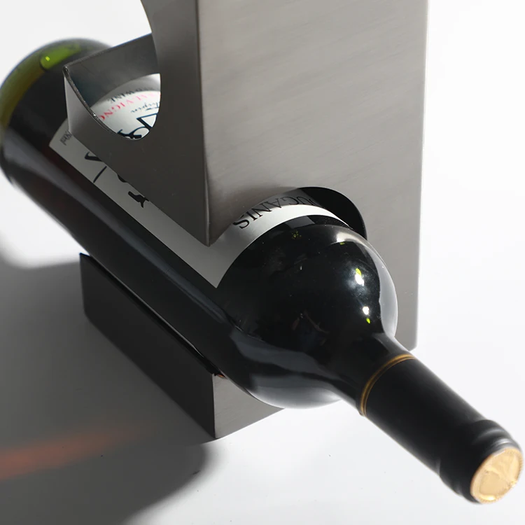 custom wholesale picnic table decorative silver stainless steel stand storage wine racks bottle holder