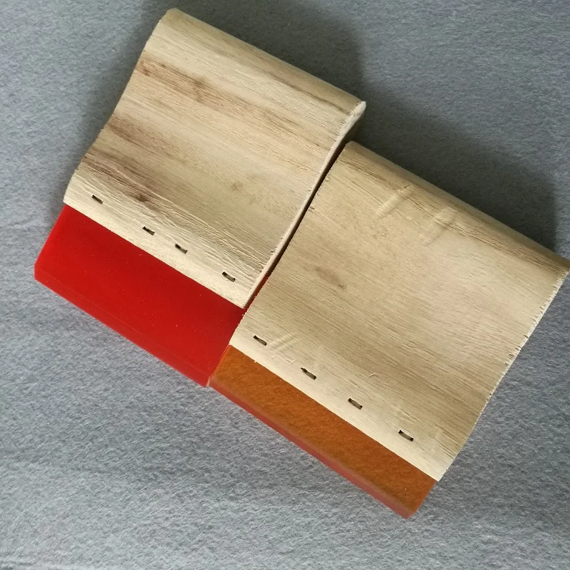 Silk screen printing squeegee with wooden handle