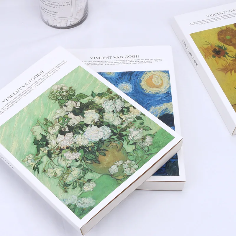 120 Sheets Thickened Paper Sketch Book Beige Paper Art Drawing Painting Book Graffiti Sketchbook School Office Stationery