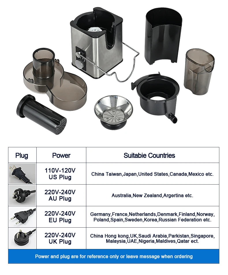 Stainless Steel Housing Electric Juicer Blender and High-quality Juice Extractor OEM Factory With 550ml Juice Cup