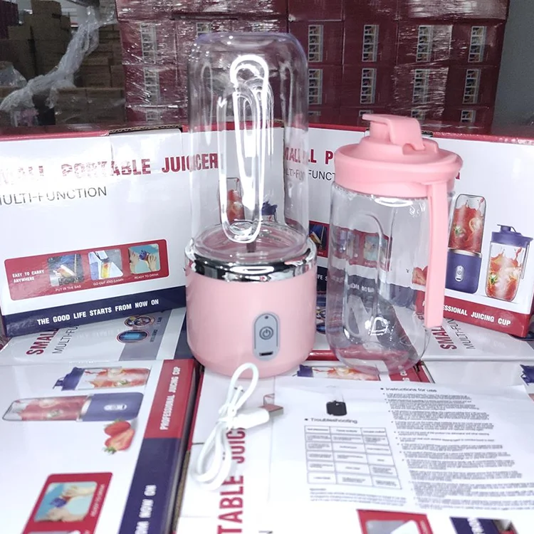 Portable Blender Mini Mixer Electric Juicer Machine Fresh Fruit Juice Blender Smoothie Maker Blender Cup Bottle F Travel Kitchen