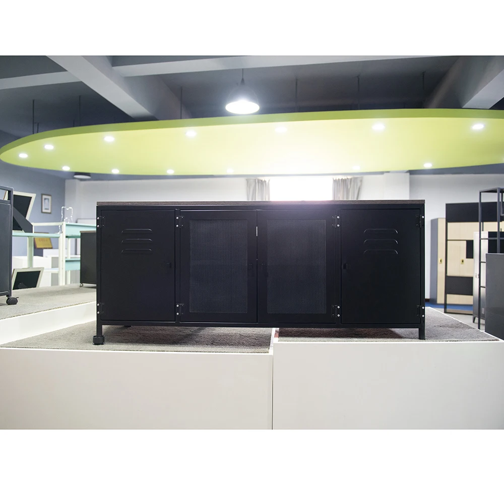 Metal Bedroom Living Room Furniture Black Dresser Chest of Drawer Steel Storage Cabinets