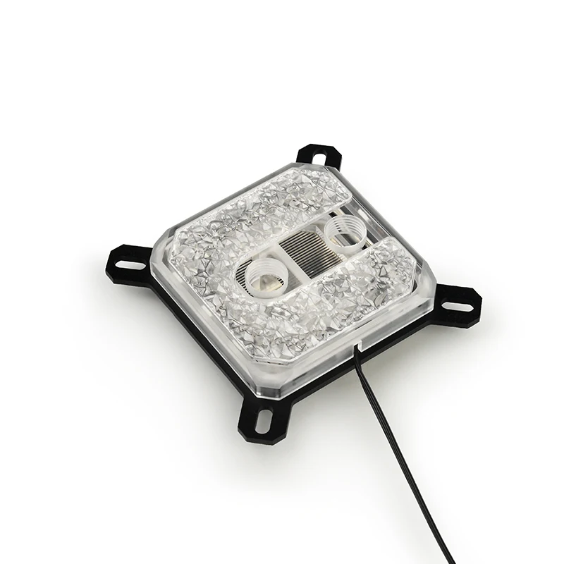 Syscooling Ice crystal CPU Water Block used for intel or AMD CPU socket Socket / ARGB Light Supports copper plate