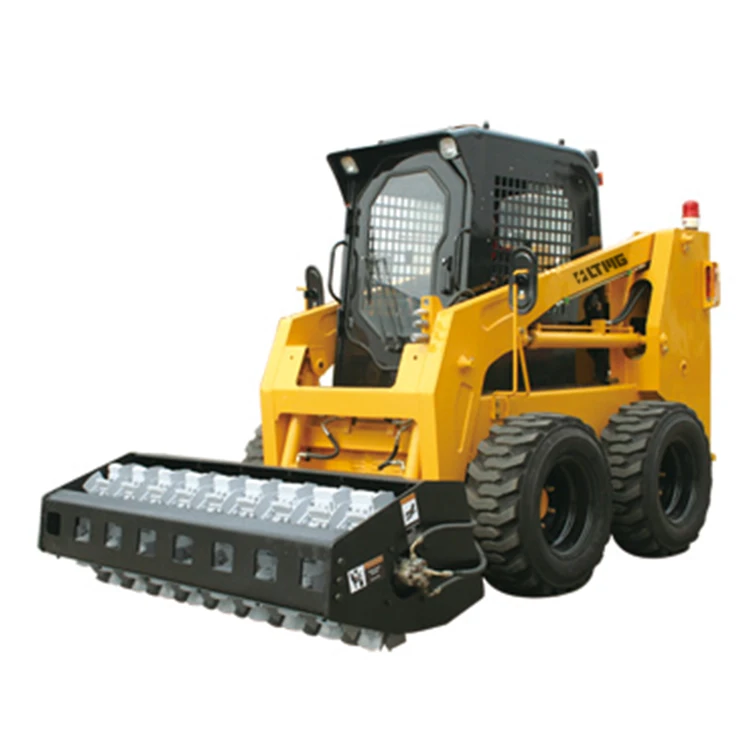 Brand New Solid Wheels Earth Moving Machine 950kg Diesel Skid Steer Loader with Drum ice machine Attachment Optional