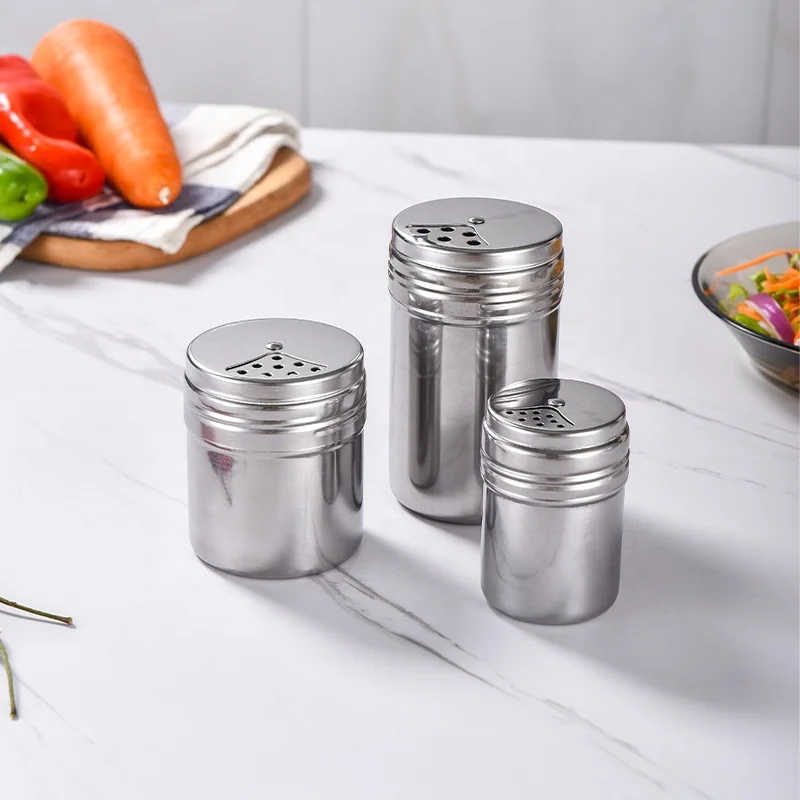 Custom Made Salt And Pepper Shakers Stainless Steel Kitchen Salt Shaker Spice Jar