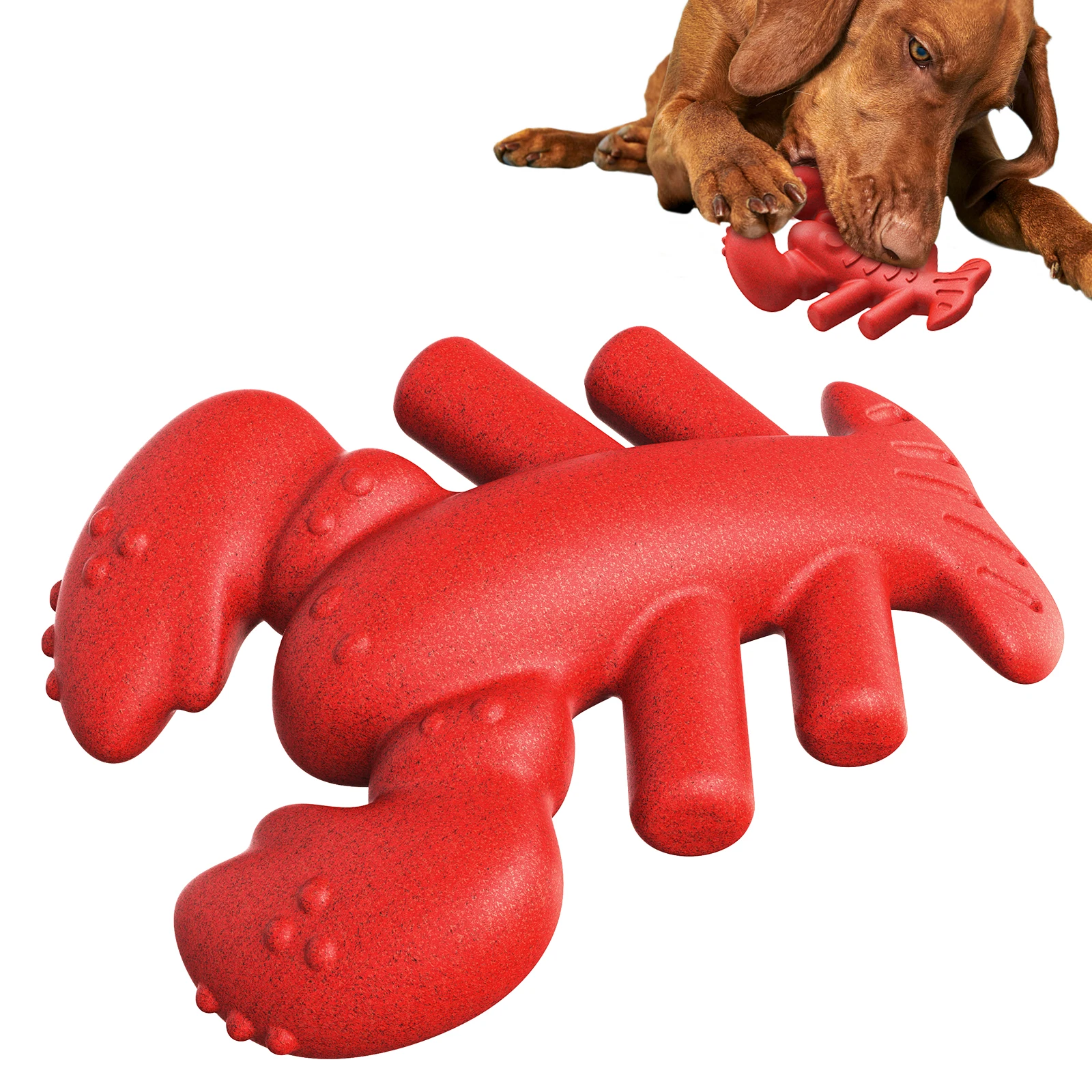 New Products Flusskrebse Shaped Soft TPR Rubber Chew Toy for Dogs Effective Teeth Cleaning and Separation Anxiety Relief