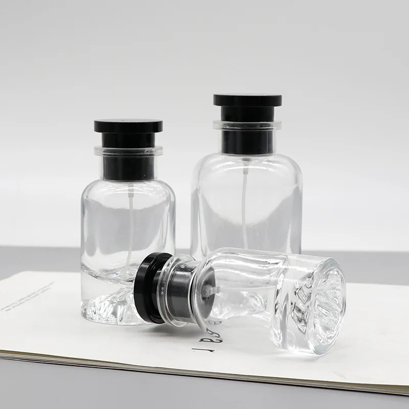 Wholesale Premium Thickened Bottom Luxury Glass Perfume Bottle Colorful Empty Cylinder for Cosmetics Ready Stock