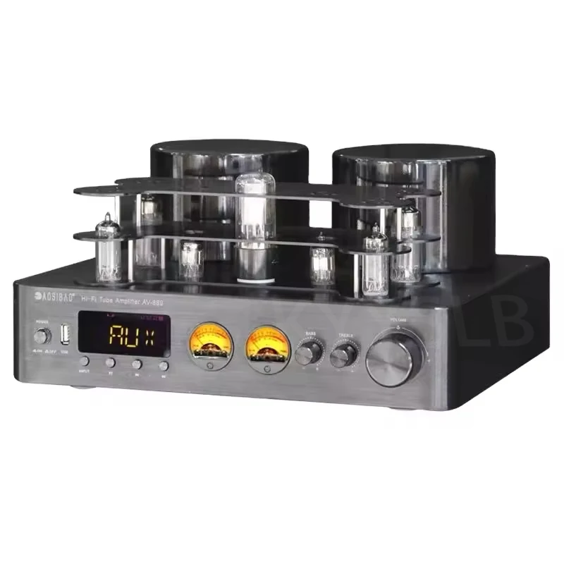 220V 200W*2 HiFi Wireless Blueteeth Tube Amplifier USB High-power Fever Vacuum Audio Home Music Sound Speaker Amplifiers Player