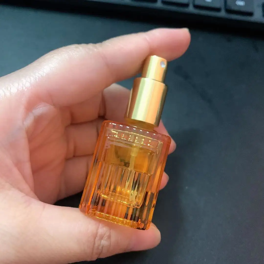 Luxury Stock Black Green Red Purple Stained Glass Square 10ml Perfume Spray Bottle