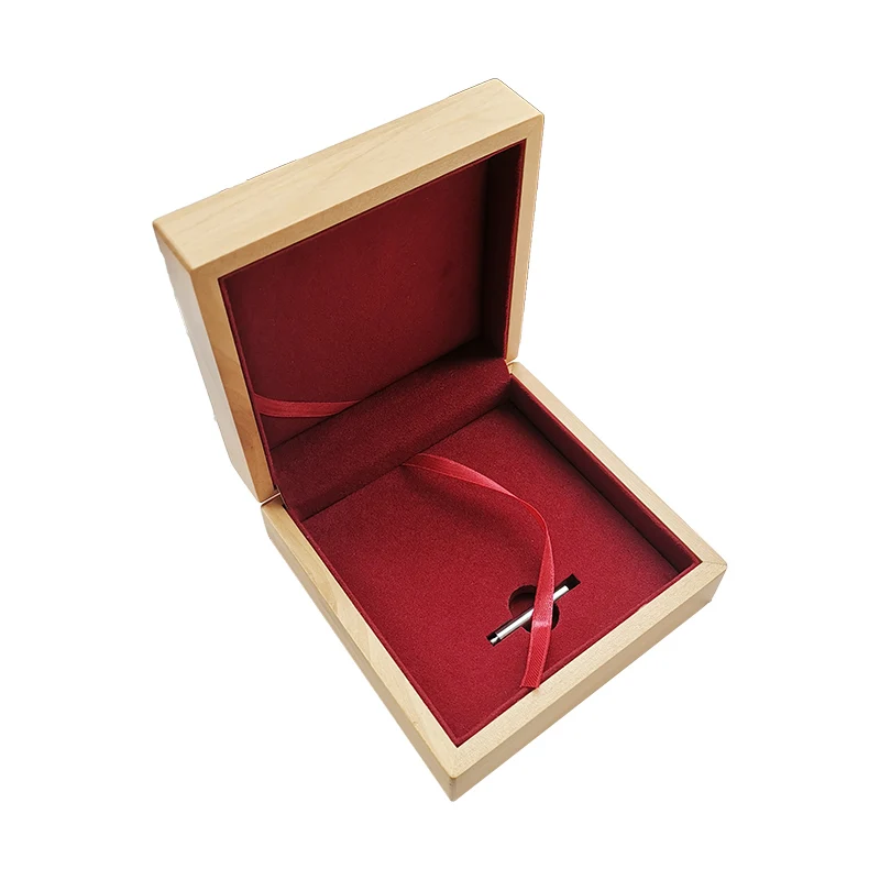 Single Natural Wood Challenge Coin Presentation Display Gift Box Storage Case Wooden Display Box For Single Coin