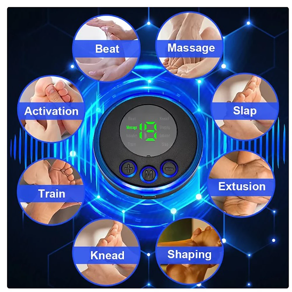 19 Level 8 Mode EMS Stimulator Foot Massage Pad Blood Circulation Muscle Stimulator EMS Foot Massager Mat With Remote Control