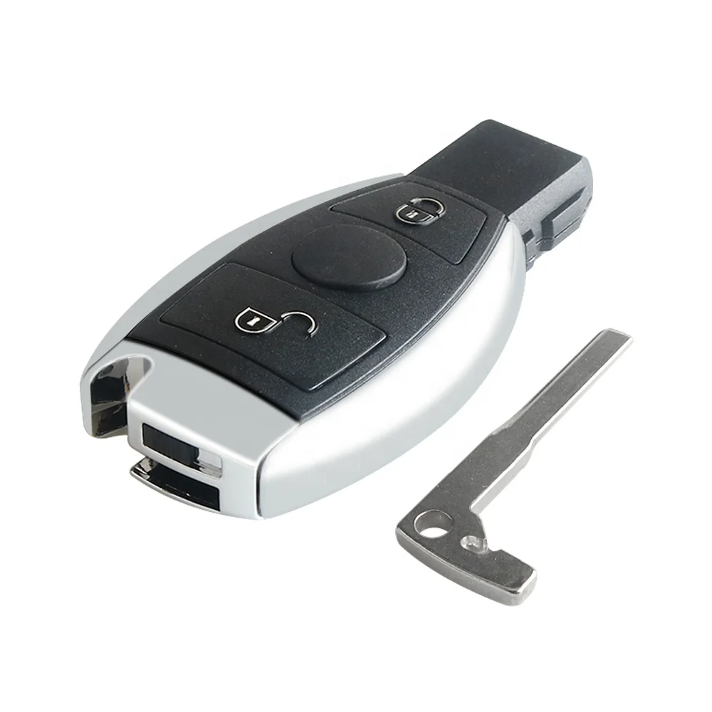 2 Buttons Keyless Entry 433 / 315 Mhz Car Remote Key Case For Benz NEC & BGA Smart Car Key