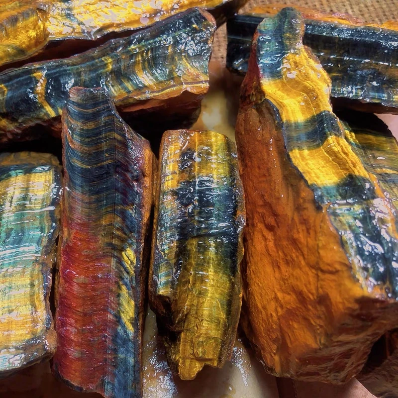 High quality Raw Blue Tiger Eye Stone Natural Blue Tiger Eye Rough Stones Multiple Sizes For Sale