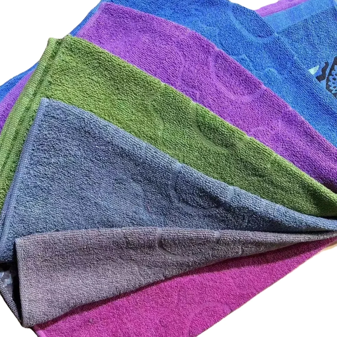 Foreign trade export polyester cotton oversized bath towels can be wholesale and customized to 90 * 155cm 460g