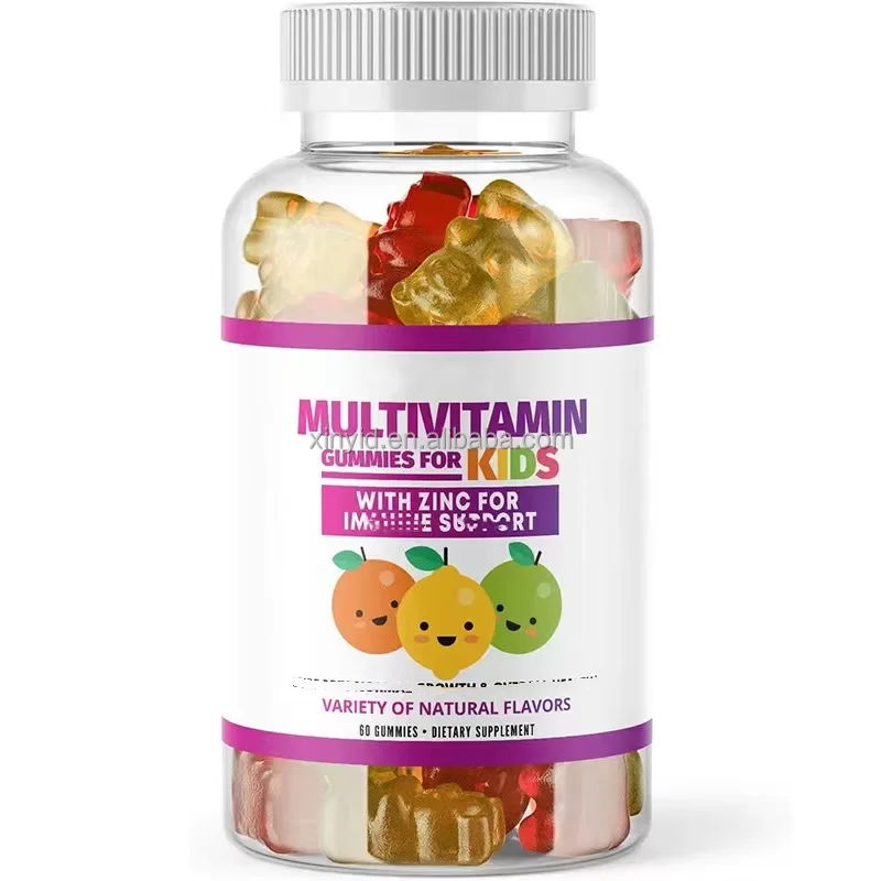 Sugar Free Gummies Multivitamin Gummy For Kids Vitamin C D3 Zinc Omega 3 Candy Bear Gummies for children