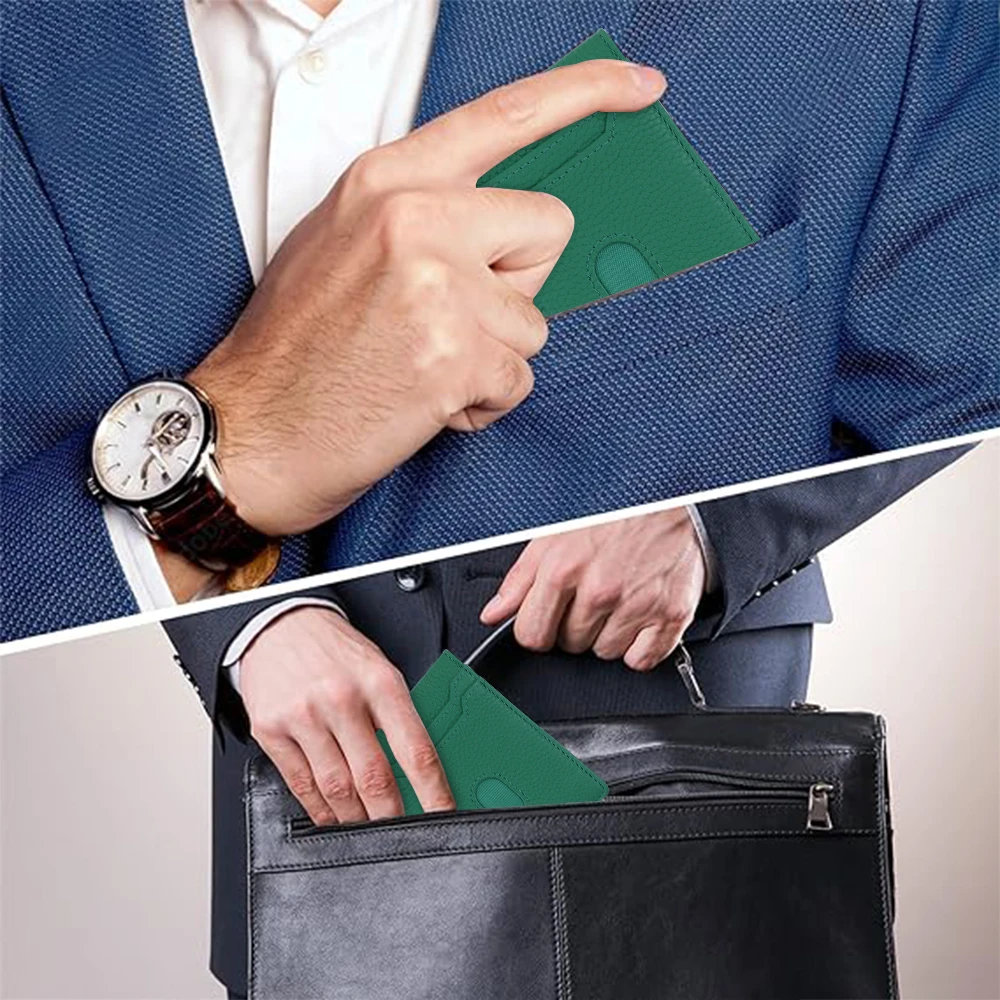 Custom brands logo slim minimalist bifold wallet travel credit card holder with rfid blocking front pocket wallets