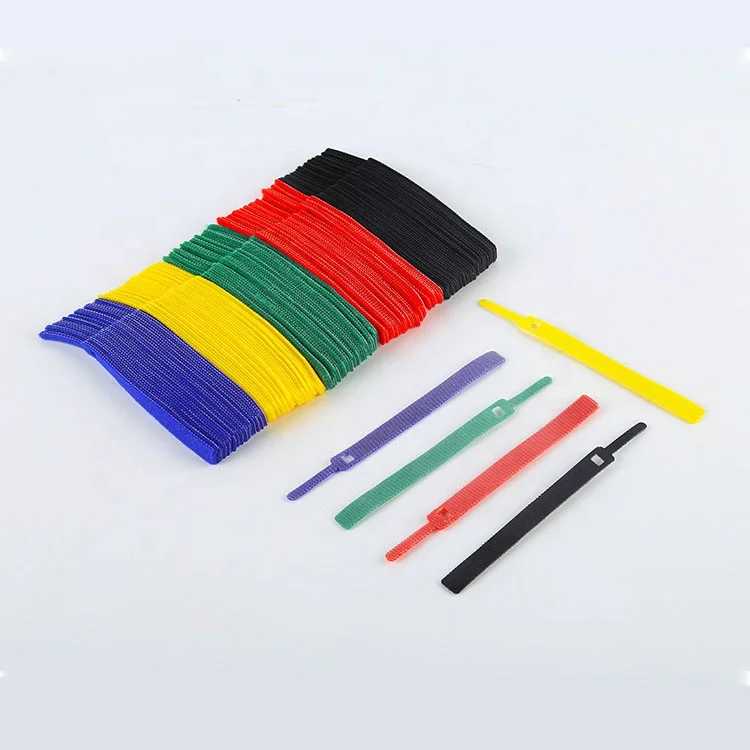 2024 custom Needle reusable hook and loop wire cable cinch straps/ black ties extension cord holder