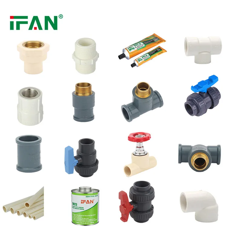 IFAN High Quality PVC Drainage Plumbing Water Joint Elbow Ball Valve Tank Connect CPVC PVC Pipe Fittings