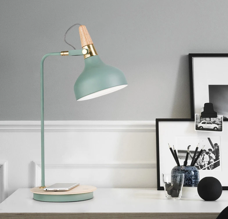 Новая европейская Скандинавская антикварная лампа макарун для дома студентов прикроватная детская металлическая настольная лампа