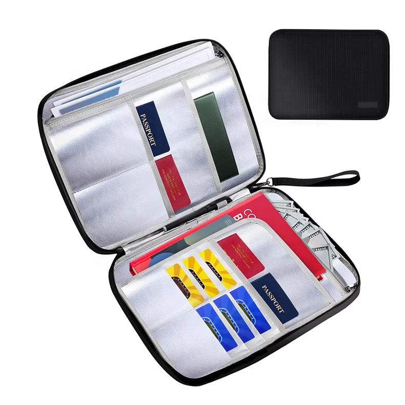 Waterproof Portable Fire Safe Storage Pouch Fireproof Document Money Bag