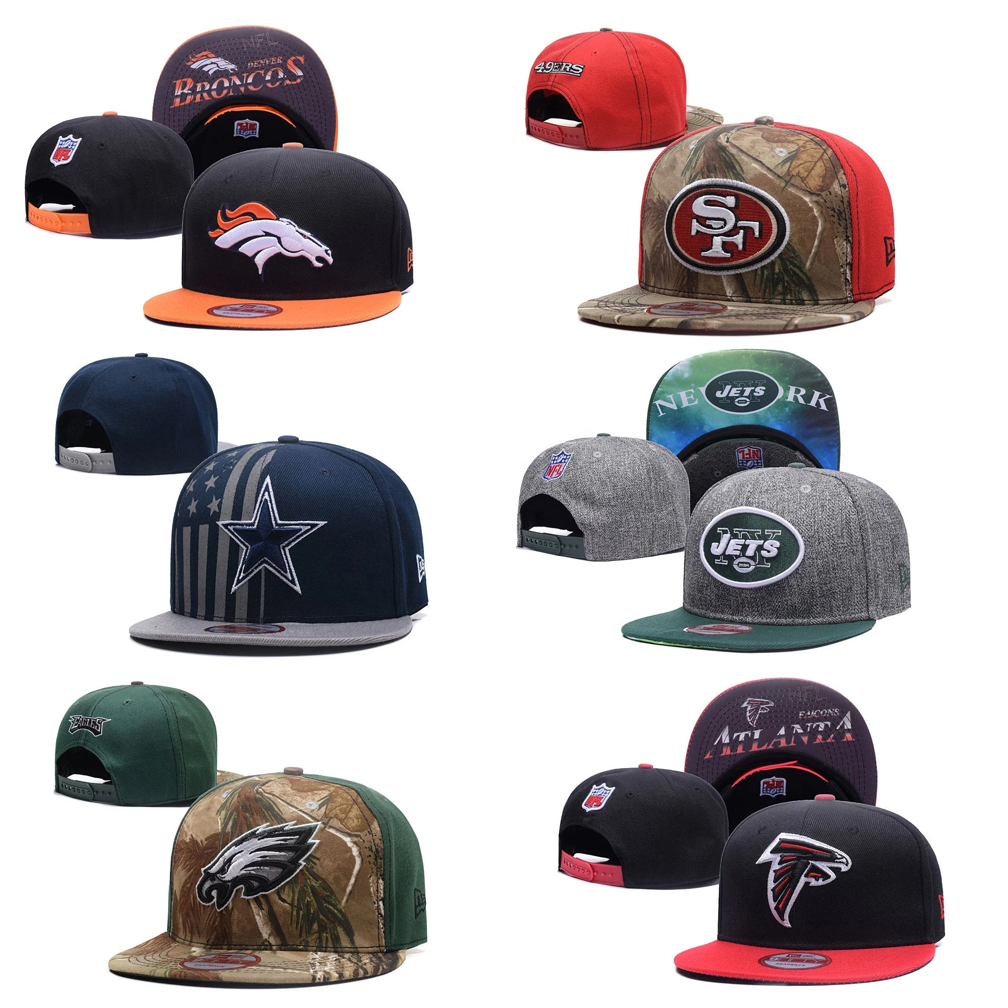 
 Custom NFL hats wholesale for 32 American Rugby teams stock 77 multicolor RTS custom caps  