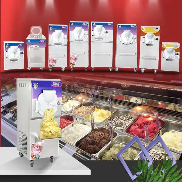 USA In Stock Fast Dispatch 48L/H hard ice cream maker machinery making icecream batch freezer gelato machine italian ice machine