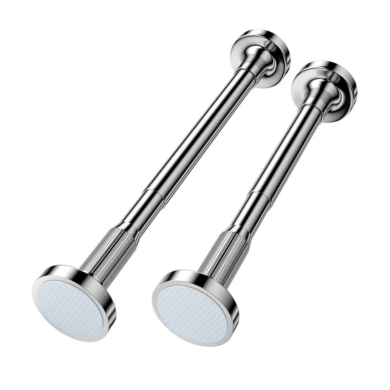 Feiming Stainless Steel Spring Tension Bathroom Rod Shower Curtain Rail Adjustable Shower Rod Telescopic Metal Curtain Rod