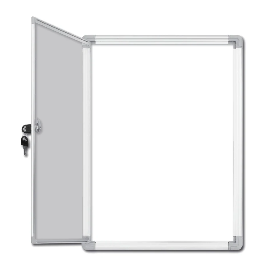 School Wall Mounted Lockable Notice Board Showcase Enclosed Bulletin Board
