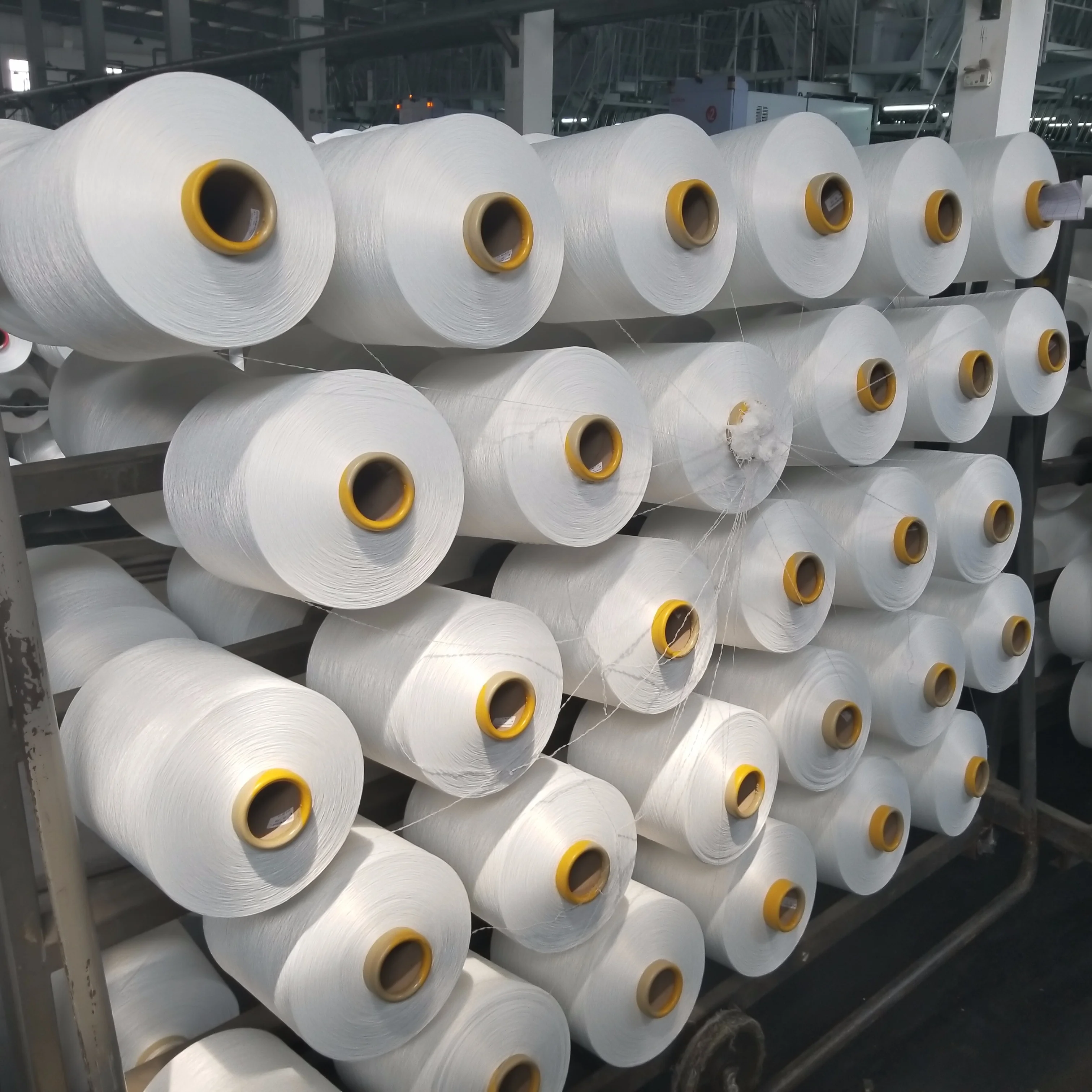 Low price good quality white polyester DTY yarn 100D/144F