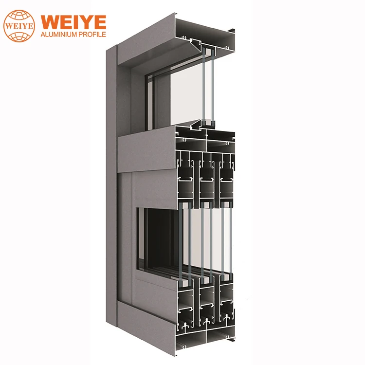 Aluminum alloy profile glass door and window frame profile