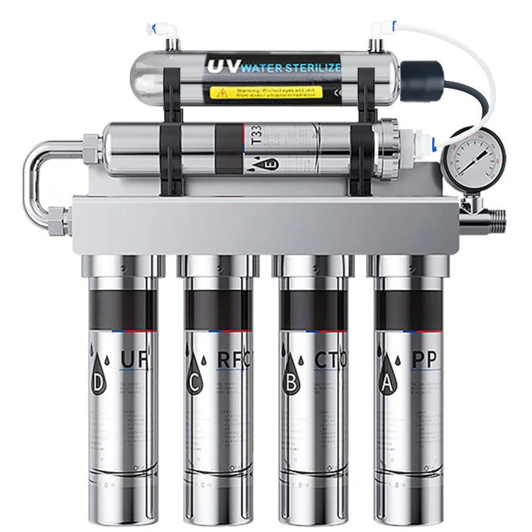 house chicken water system  purificador de agua 5 stages under sink uf 304 stainless steel purifier water filter uv for home