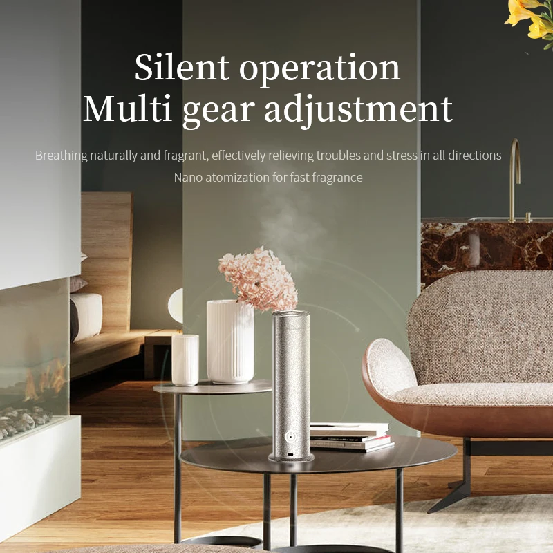 Smart Air Freshener Aroma Machine Scent Fragrance Silent Waterless Aroma Oil Tower Diffuser Machine For Office Desktop