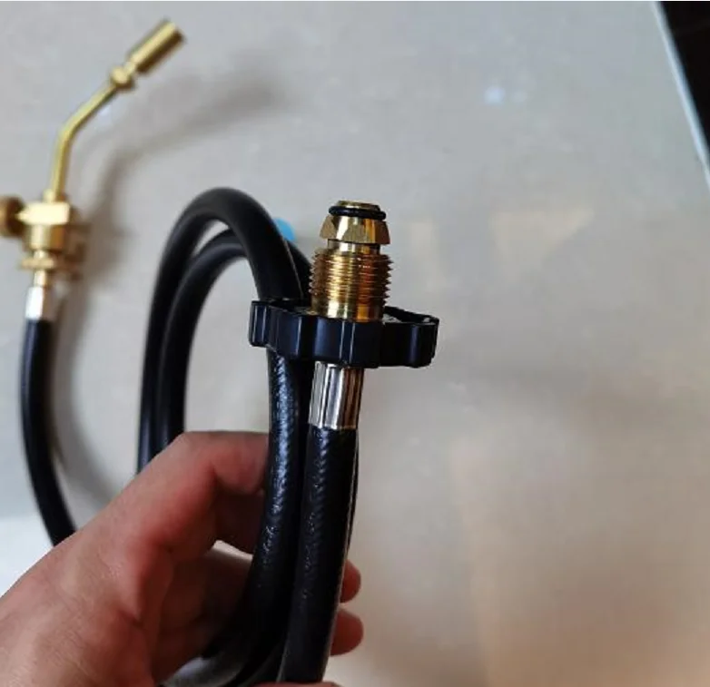 Brass Large Pencil Flame Gas Welding Torch Head Nozzle with Propane Adapter Hose Connects for Soldering Propane Torch Kit