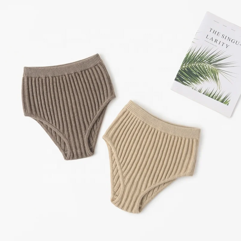 Women Knitted Pure Cashmere Undies Panties Underwear Briefs Intimates Shorts Women
