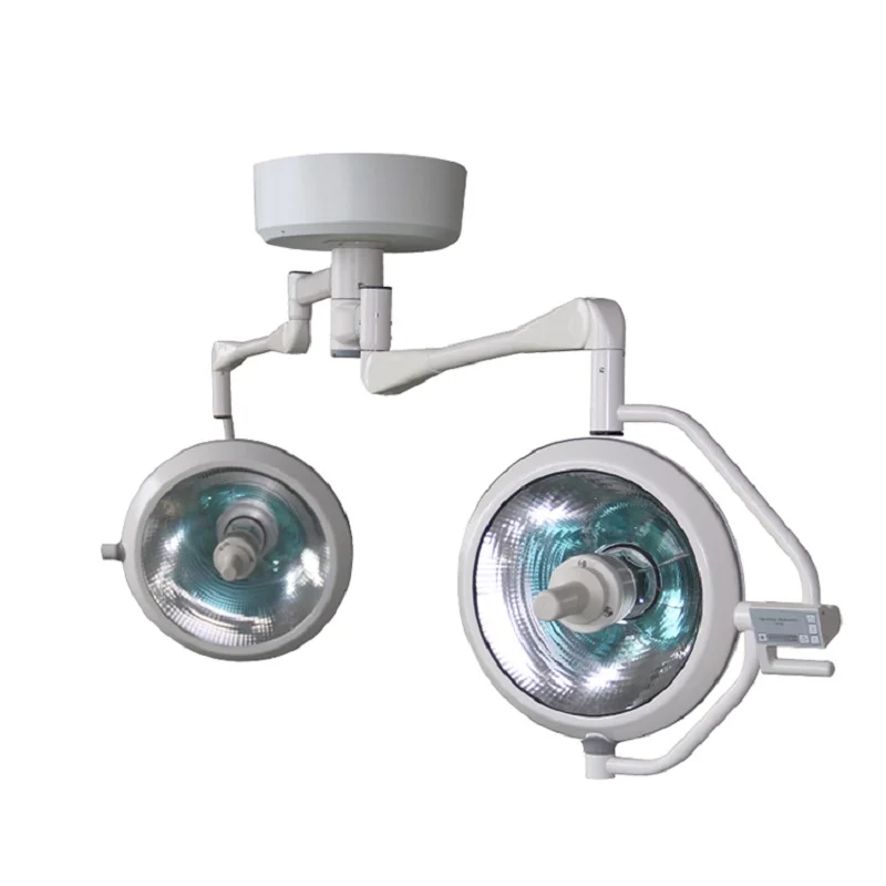  Veterinary mounted ceiling double head halogen surgical light ot led