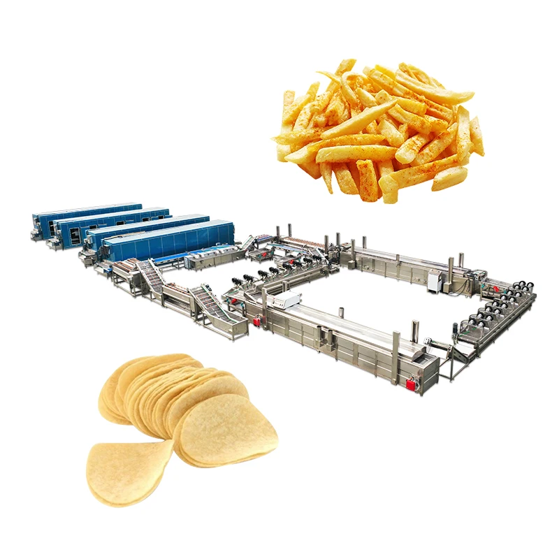 Professional Factory Frozen Production Chips Pringles Frying Potato Line