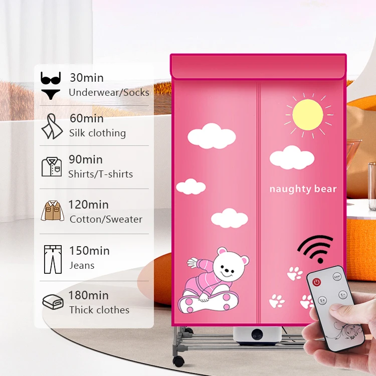 Foldable automatic mobile iron wrinkle removal portable steam electric clothes dryer machine