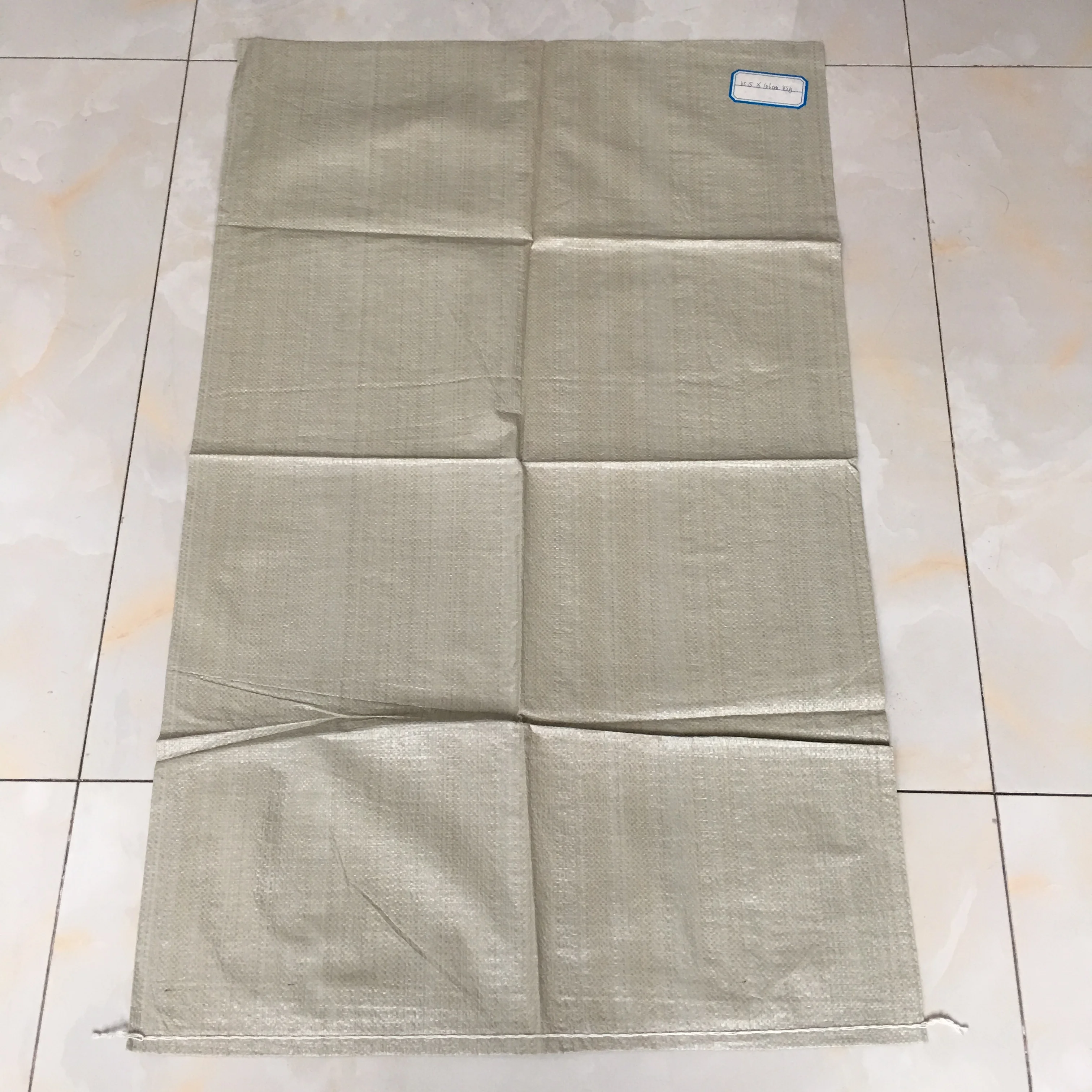 Plastic woven PP garbage green bag 50 kg green sacks 26x40