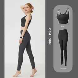 wholesale quick dry sport bra popular Women Seamless Activewear Fitness Gym Wear Sportswear Crop Top Yoga Set Leggings Set