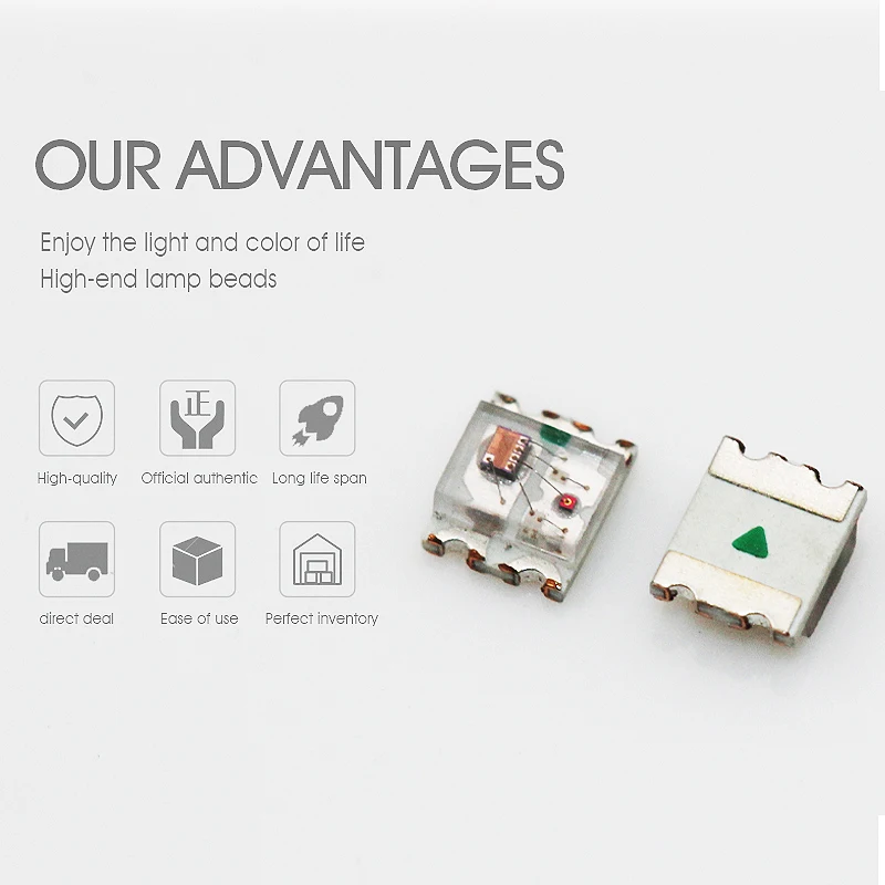 Трехцветный светодиодный Диод SMD 0807 0805RGB, встроенный IC, светодиодный чип 0807 0805 RGB smd