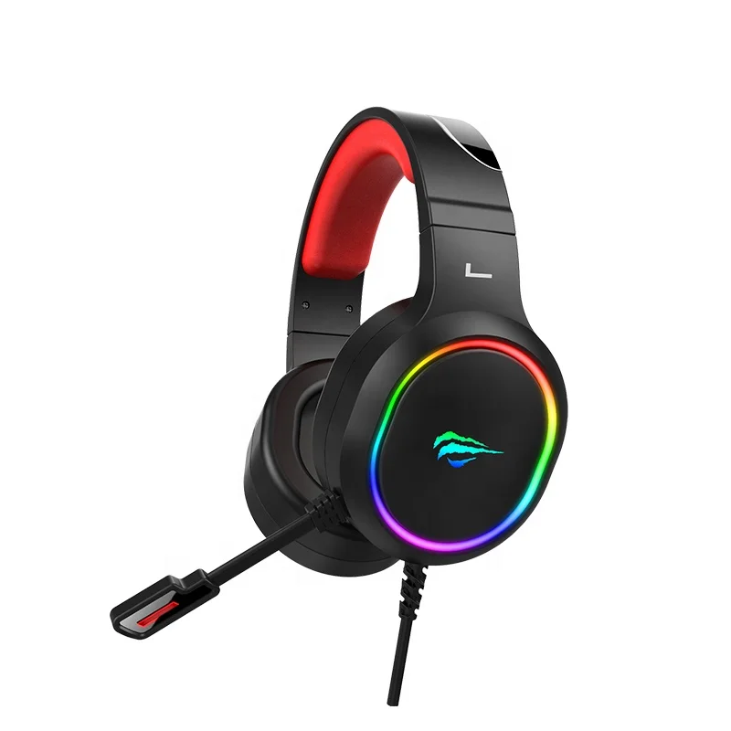 Проводные Игровые наушники Havit H662D гарнитура со светодиодной rgb подсветкой для ноутбука и ПК 3 5