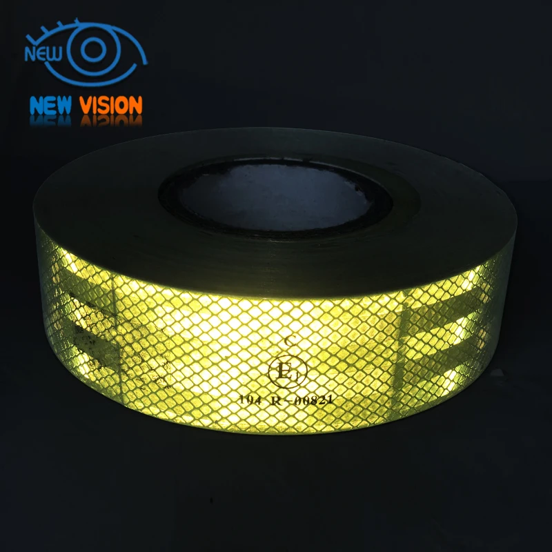 China Fluorescent Green PE Material Adhesive Tape Warning bike lime Green Reflective Tape