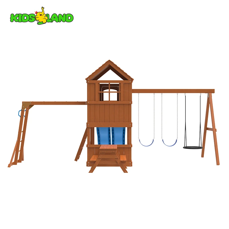 Skyloft Wooden Play Set Amusement Equipment Indoor Outdoor Backyard Swing Sets Commercial Outdoor Children Playground